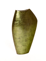Green bottle vase; size 27 x 10 x 45 cm